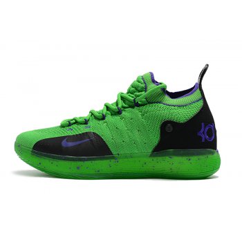 Kevin Durant's Nike KD 11 Green Black-Purple Shoes